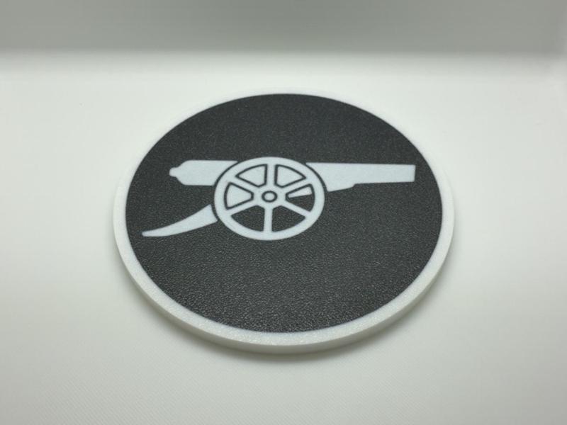Arsenal Cannon Crest Coaster - Black & White
