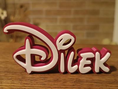 Dilek Disney Name Sign Decorated Room child Birth