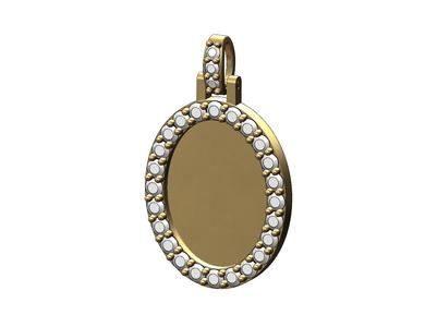 Oval Diamond Picture Pendant 3D print model