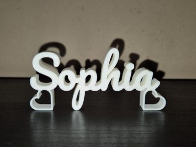 Sophia Name Sign Display Decor