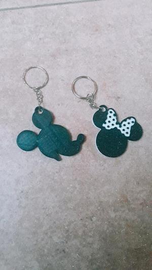 Mickey and Minnie keychain