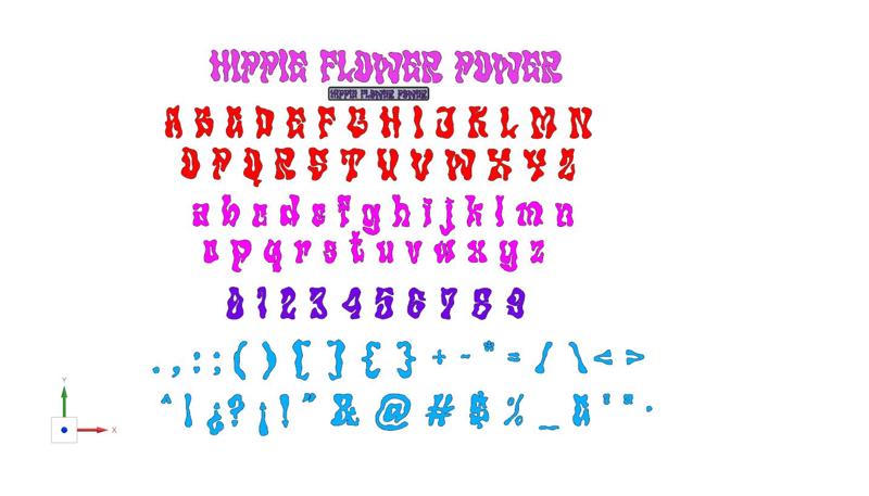 Letters and Numbers HIPPIE FLOWER POWER | Logo