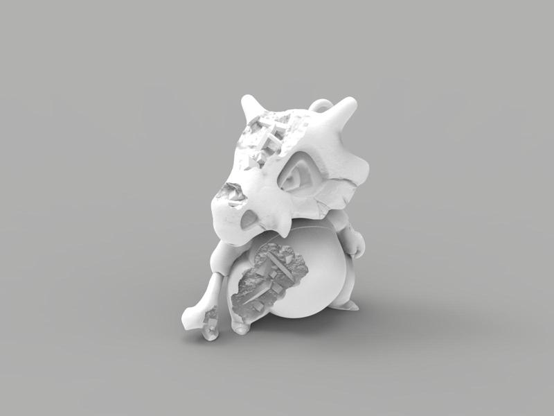 CUBONE KEYCHAIN DANIEL ARSHAM STYLE SCULPTURE - WITH CRYSTALS AND MINERALS