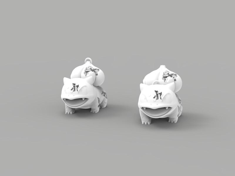 BULBASAUR PACK KEYCHAIN DANIEL ARSHAM STYLE SCULPTURE - WITH CRYSTALS AND MINERALS