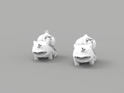 BULBASAUR PACK KEYCHAIN DANIEL ARSHAM STYLE SCULPTURE - WITH CRYSTALS AND MINERALS