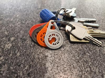 AC Shopping cart Token - SPINNING SUN - GOLF BALL MARKER - KEYCHAIN - SCHLÜSSELANHANNGER