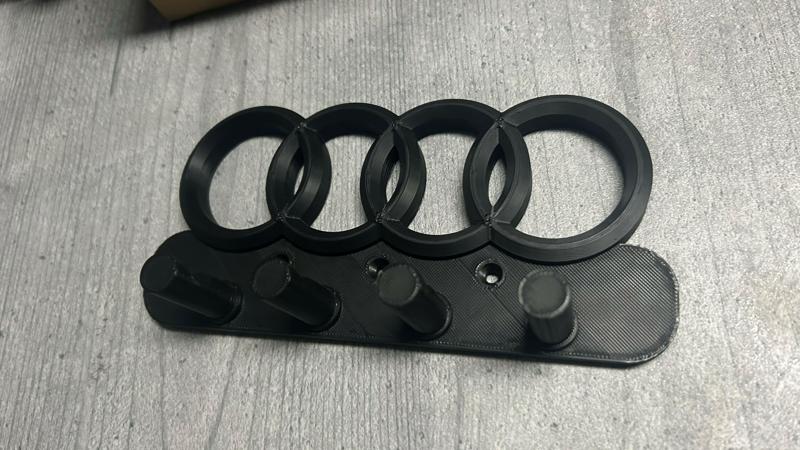 Audi logo key holder with 4 holders | Key board Audi logo with 4 holders