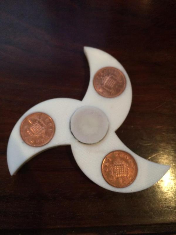 UK and US penny fidget spinner