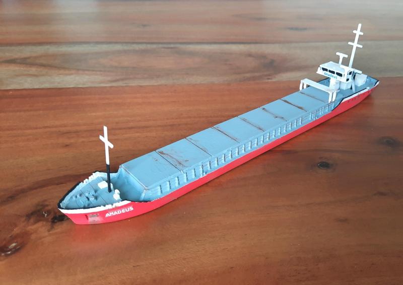 1/400 Coastal Cargo Ship Waterline Model - 3d model for printing