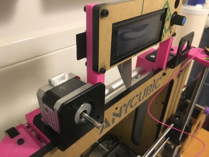 Anycubic acryclic i3 dual (up to 4) bowden extruder stepper mount