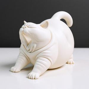 Lazy Fat Kitten Home Decoration