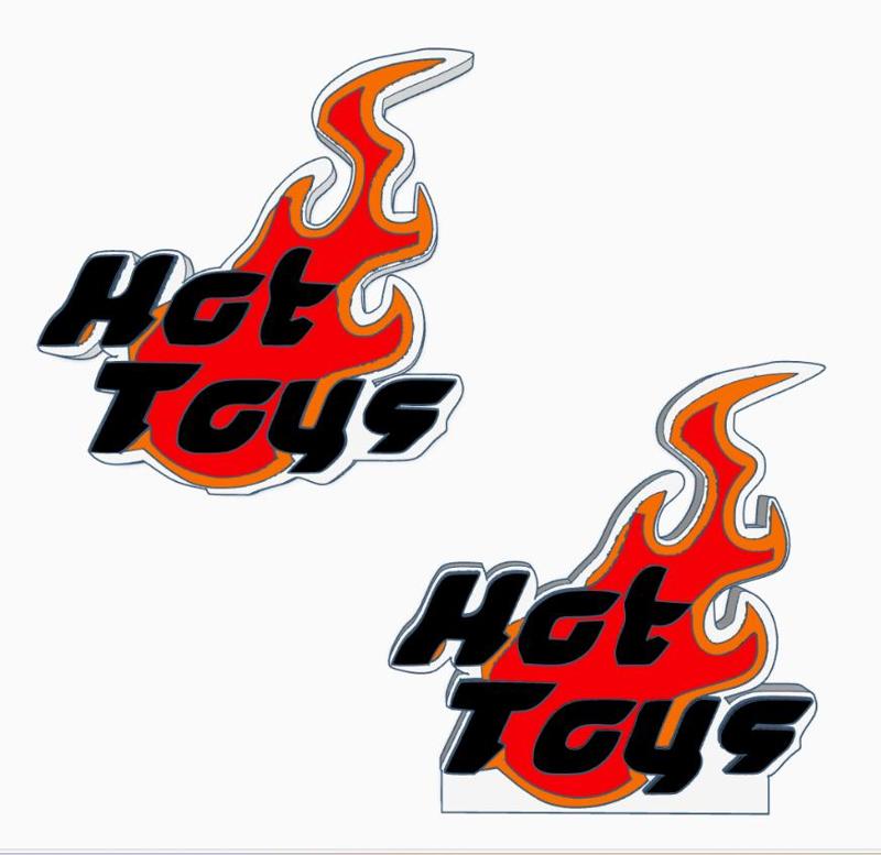 2x HOT TOYS Logo Display by MANIACMANCAVE3D