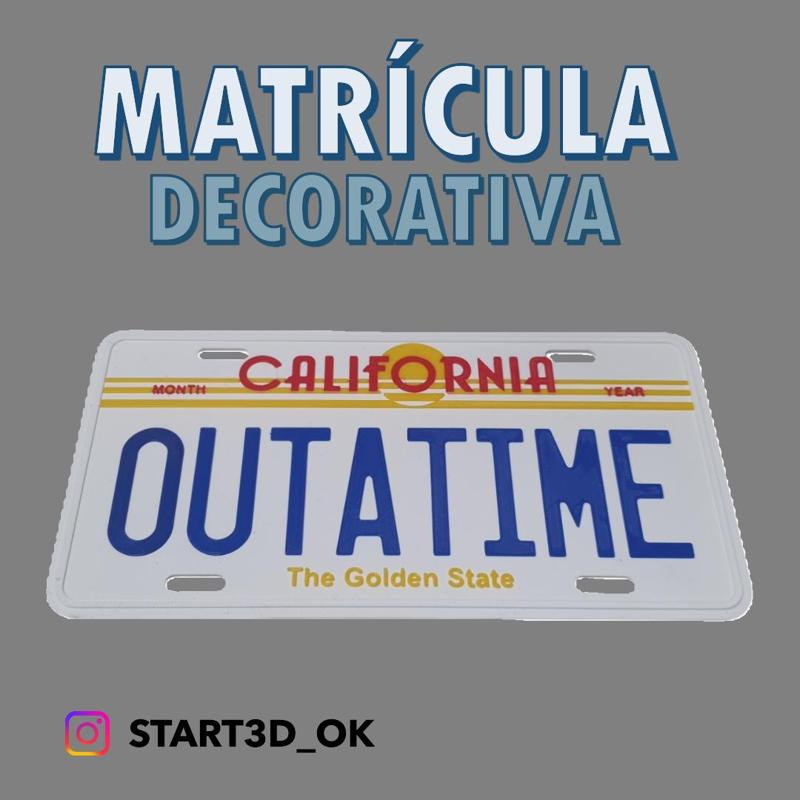 License Plate / Decorative Plate Back to Furturo (AMS Version)