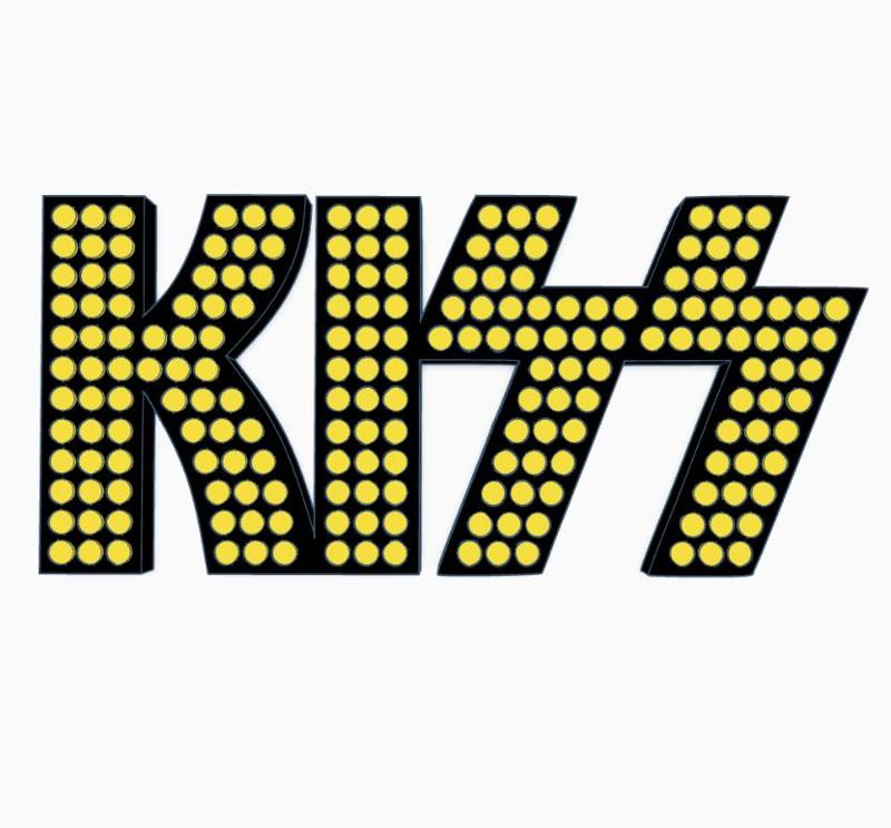 KISS (Stage Lights) Logo Display by MANIACMANCAVE3D
