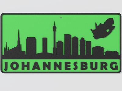 Wall Plate Skyline - Johannesburg