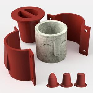 CONCRETE FACE PLANTER MOLD : CONCRETE FACE PLANTER MOLD : HEAD V1