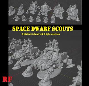 space dwarf scout 6mm / 8mm scale mini set