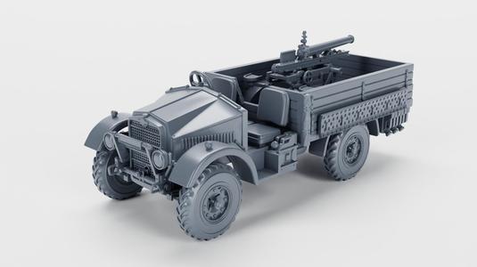 Autocannone da 65/17 su Morris Commercial CS8 (UK, Italy, WW2)