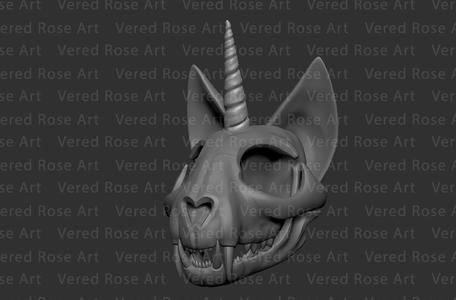 Cat Skull / Unicorn Cat Skull