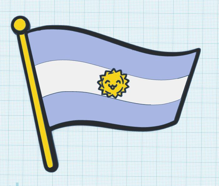 Argentine flag badge or pin