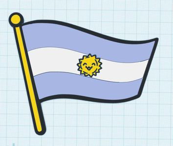 Argentine flag badge or pin