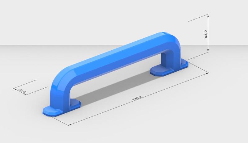Handle for balcony doors