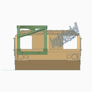US Military Wappon-Mount turret 1:12 for HG-P80x HEMTT M9xx resin print