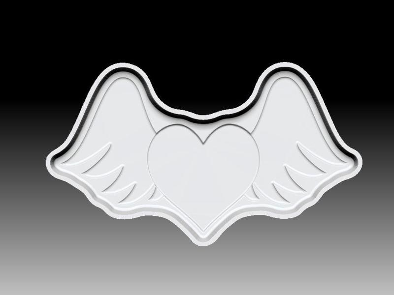 HEART WITH WINGS BATH BOMB MOLD