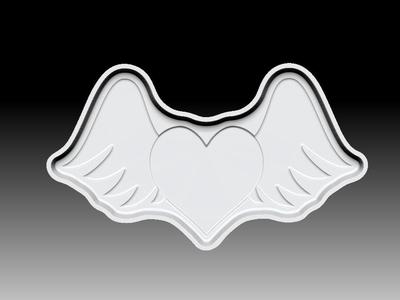 HEART WITH WINGS BATH BOMB MOLD