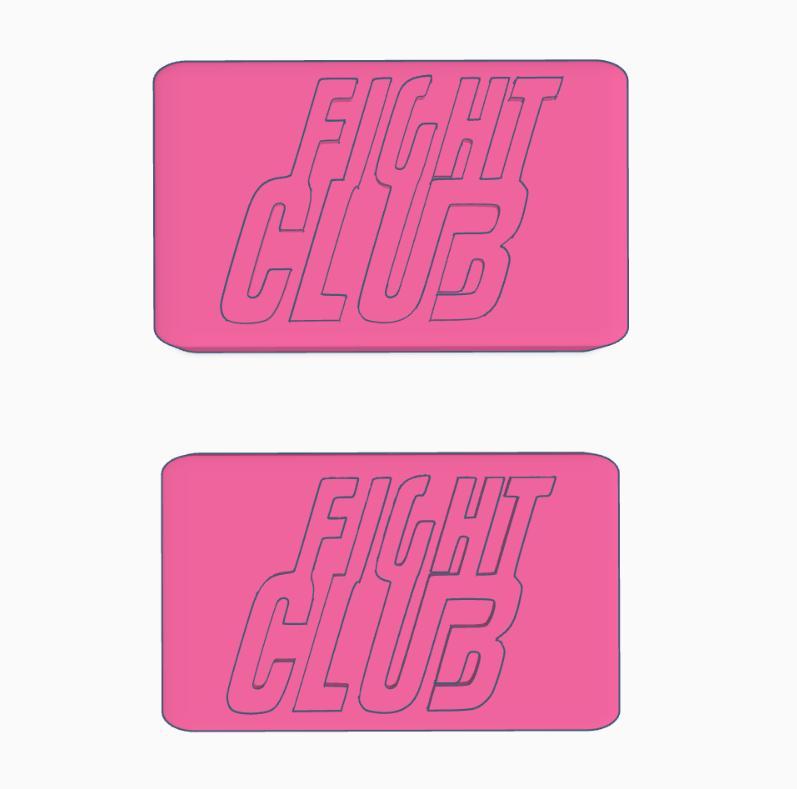 2x FIGHT CLUB Logo Display by MANIACMANCAVE3D
