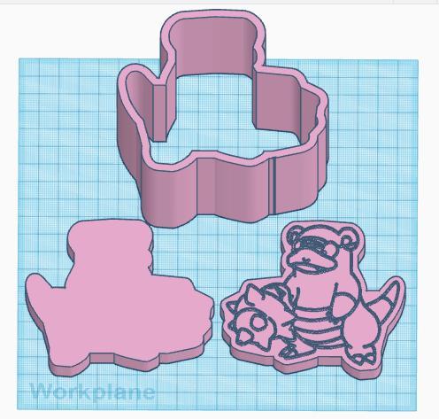 Pokemon: Galarian Slowbro 3 Piece Bath Bomb Mold