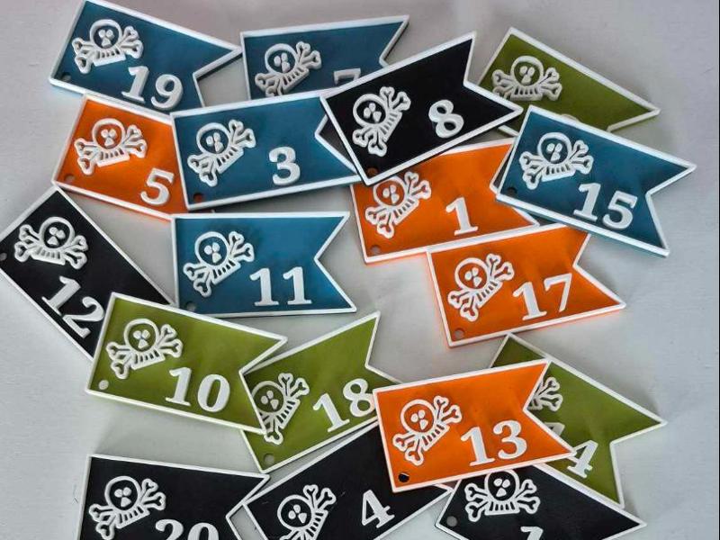 pirate flag with numbers