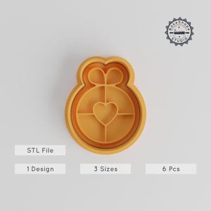 Gift Box Shape Cutter & Stamp Set, Perfect for Cookies & Fondant, Includes 6 Pieces in S/M/L Sizes PRODUCT_4878