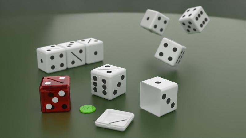 Dice piggy bank - Set of 421 - Tirelire dé - Jeu de 421