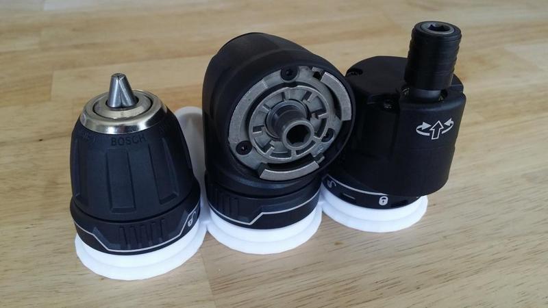 Bosch GSR FlexiClick toolhead wall holder with MultiClip and protection cap