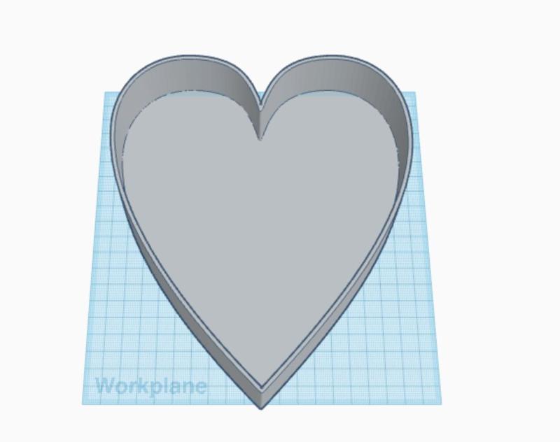 8" & 6" Tall Heart Shaped Trays