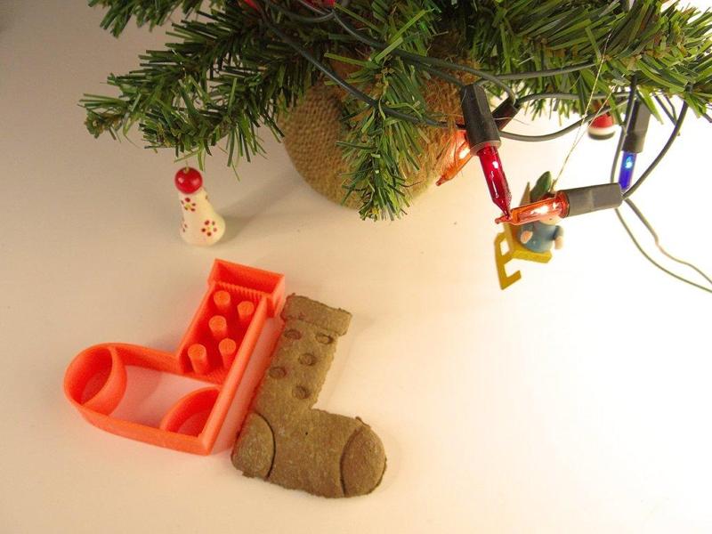 Christmas sock cookie cutter