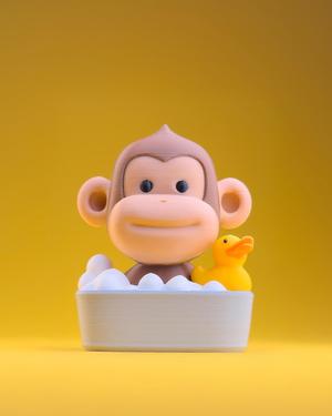 RURU – Cute Collectible | Monkey Toy Figure | Desktop Companion |  Ape | Chimp | Animals
