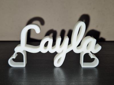 Layla Name Sign Display Decor