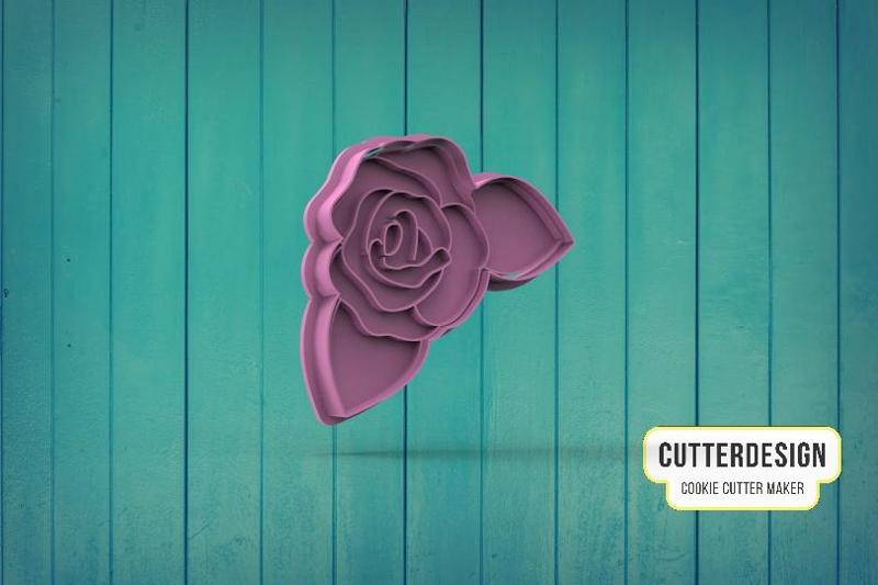 Red Rose Cookie Cutter M2