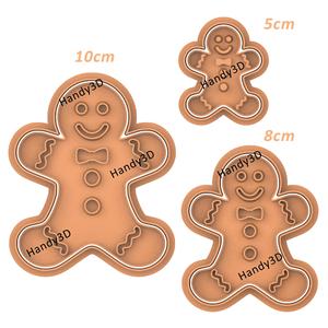 Gingerbread man body COOKIE CUTTER pack three sizes