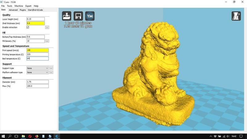 Fu Dog concrete garden ornament