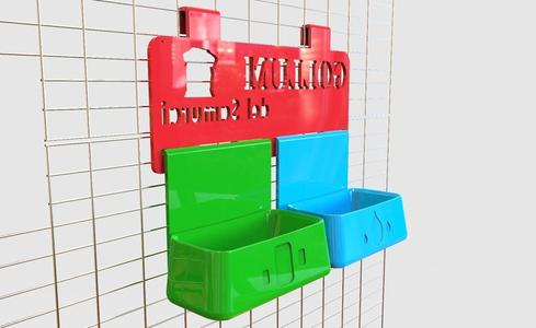 Personalized Rottweiler food & water support for Vari Kennel 500