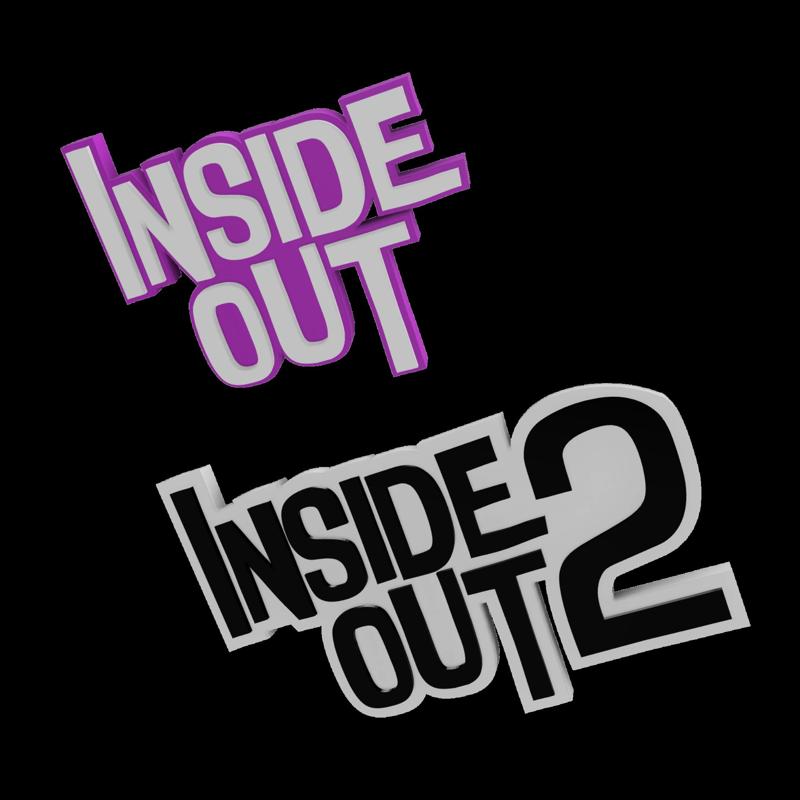 3D MULTICOLOR LOGO/SIGN - Inside Out 1 & 2