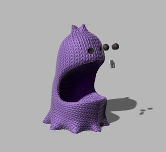 Little Knitted Monster Container - Monstruo Tejido - Maceta - Multipart