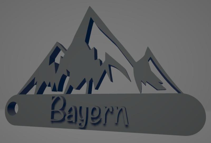 Bayern Alps keychain