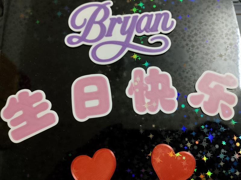 Happy Birthday Lettering 3.5cm