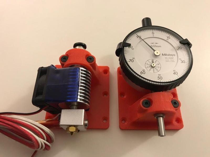 Dial Gauge Mount & Hot end Bowden extruder for 3D printer