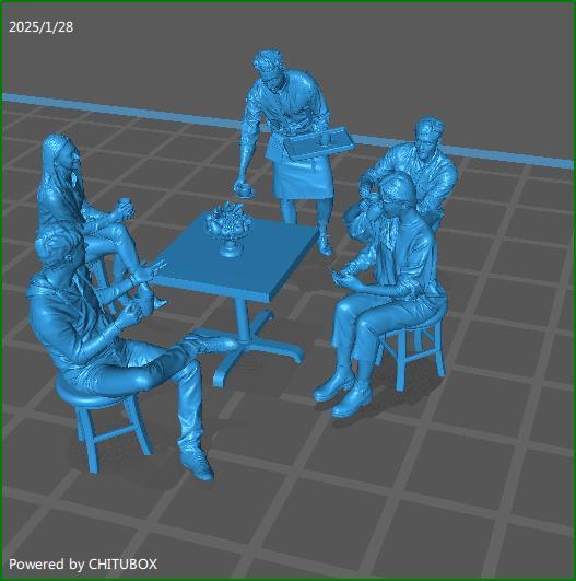 drink coffe  street diorama 1.64