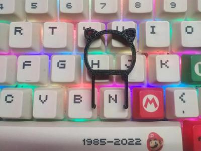 Keycap puller with cute cat ears Kitty design Useful, beautiful and sturdy